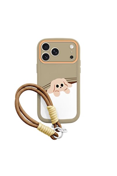 Zebana iPhone 17 Pro Uyumlu Kılıf El Bilekli Cat and Puppy Silikon Kılıf Açık...