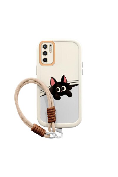 Zebana Xiaomi Redmi Note 10 5G Uyumlu Kılıf El Bilekli Cat and Puppy Silikon ...