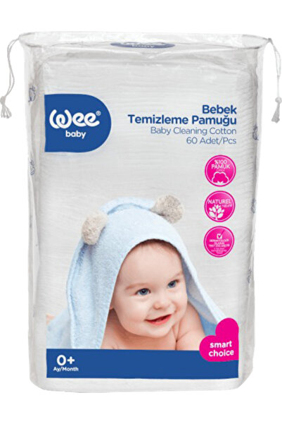 Wee Baby Bebek Temizleme Pamuğu 60 Adet Tekli Pk