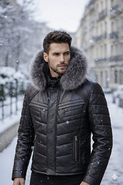 halismenspor Genuine Lambskin Men's Leather Coat Real Leather Jacket Soft Lea...