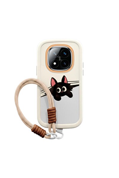 Zebana Xiaomi Redmi Note 14 Pro Plus 5G Uyumlu Kılıf El Bilekli Cat and Puppy...