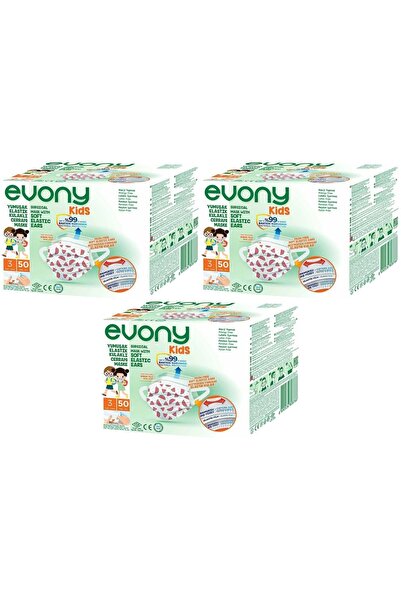 Evony 3 Katlı Filtreli Burun Telli Cerrahi Maske (Kids Çoçuklar İçin) 150 Li ...
