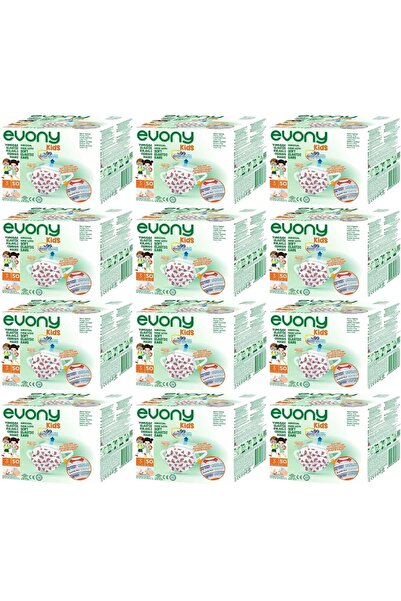 Evony 3 Katlı Filtreli Burun Telli Cerrahi Maske (Kids Çoçuklar İçin) 600 Lü ...