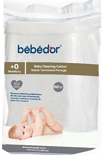 Bebedor Bebek Temizleme Pamuğu 60 Adet Tekli Pk