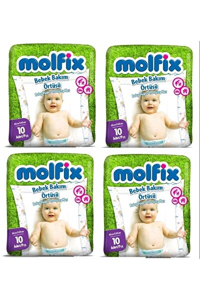 Molfix Bebek Bakım Alt Açma Örtüsü 4 Lü Set 40 Adet (4Pk*10)