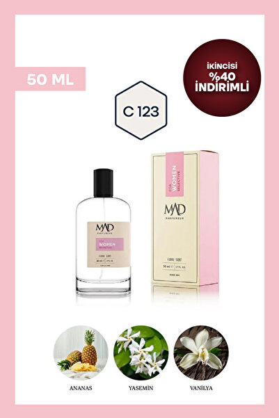 Mad Parfüm Mad C123 Selective 50 ml Kadın Parfüm | Çiçeksi & Fresh Notalar