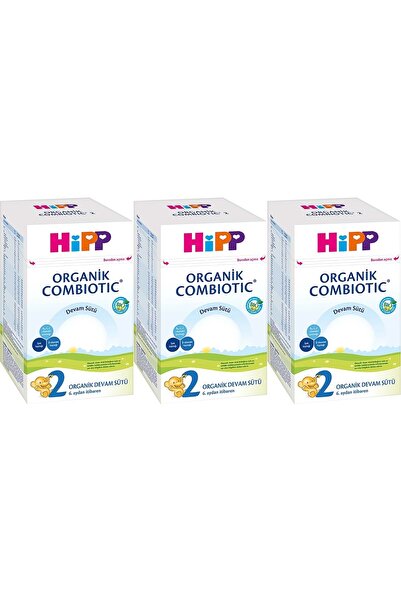 Hipp Organik Combiotic Bebek Devam Sütü 800GR No:2 (6. Aydan İtibaren) (3 Lü ...