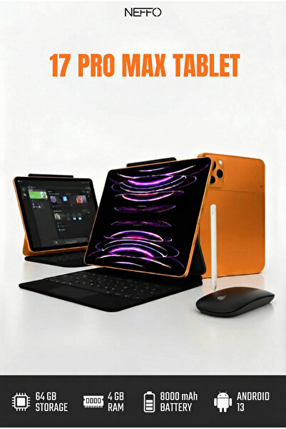 NEFFO 17 PRO MAX Tablet | 10.1” FHD Ekran, 8000 mAh Batarya