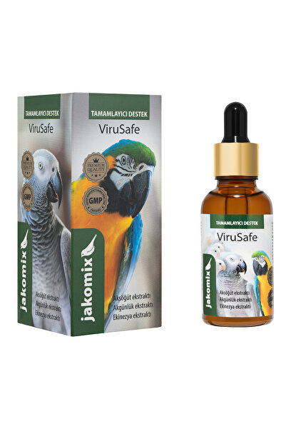 jakomix Virusafe Bitkisel İçerikli Tamamlayıcı Destek Sıvı Kuş Vitamini Papağ...