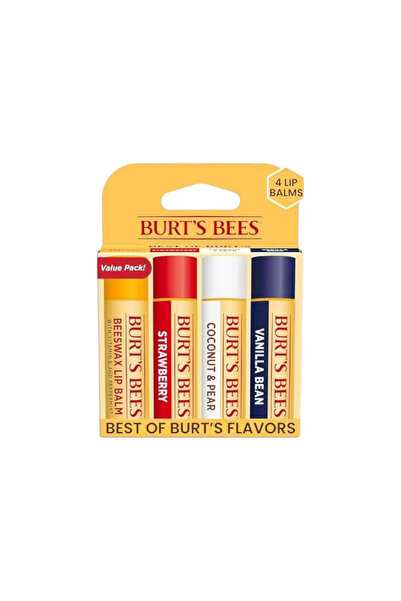 Burt's Bees Best Of (Balmumlu-Çilekli-Armut ve Hindistan Cevizli-Vanilyalı) 4...