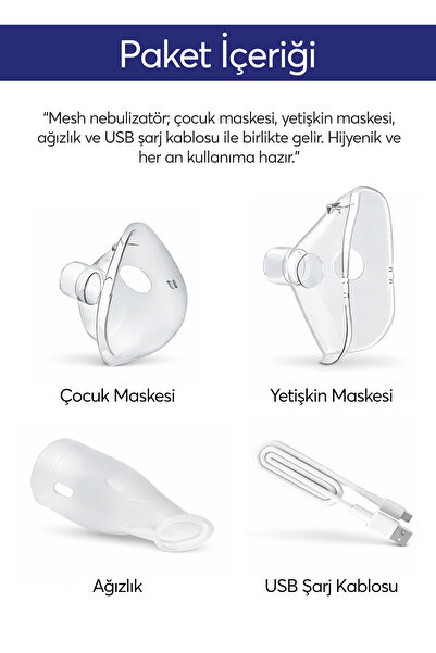 Andon Taşınabilir Mesh Nebulizatör Şarjlı