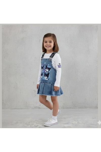 BEGONYA BEBECE KIDS تي شيرت بتنورة معلقة مطبوع عليه كورومي