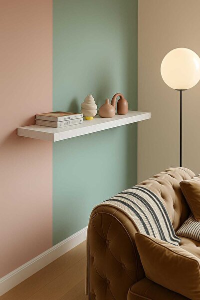 yankı-byeg 110 Cm 36 mm Kalınlık Mat Beyaz Mdf Gizli Montaj Ahşap Duvar Rafı ...