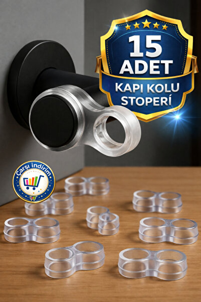 nistabolje Plastik 15 Adet Kapı Kolu Pencere Stoperi Silikon Durdurucu Kapı A...