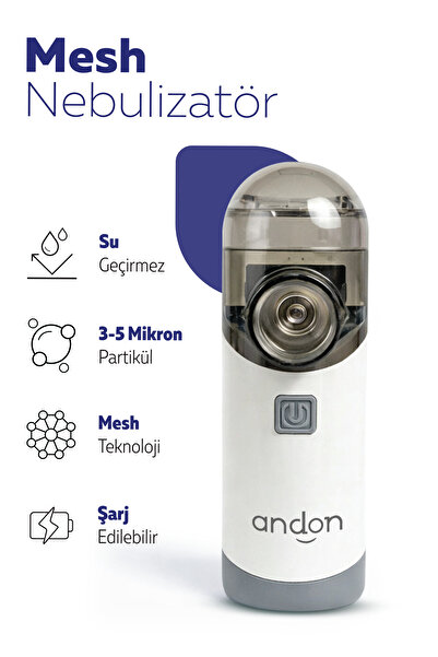Andon Taşınabilir Mesh Nebulizatör Şarjlı