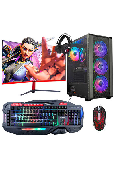 TURBOX Tx5151 i5 4440 16GB Ram 512GB SSD 4GB GTX1050Ti 23.6 75Hz Curved Oem P...