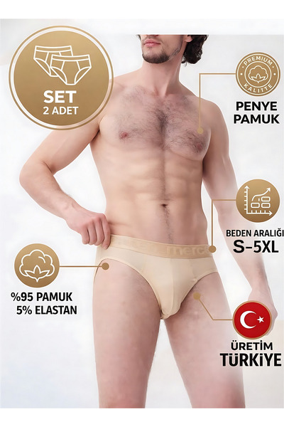 Mercan Erkek Slip Ten Rengi 2'li Paket