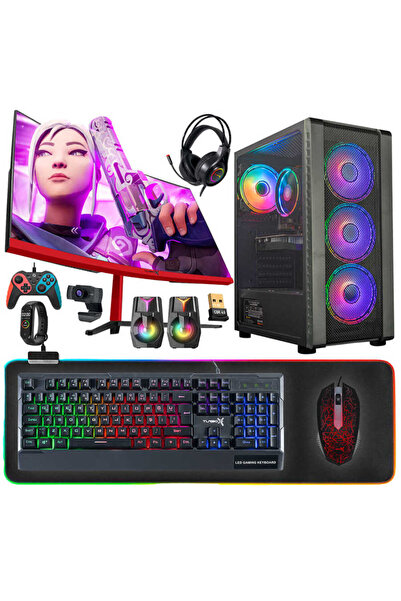 TURBOX Tx4895 Ryzen 5 5500 16GB DDR4 512GB SSD 4GB RX560 GDDR5 23.6 75Hz Curv...