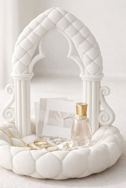 Lotus Kapitone Gotik Kemeri Takı Tepsisi - Vintage Takı Organizeri