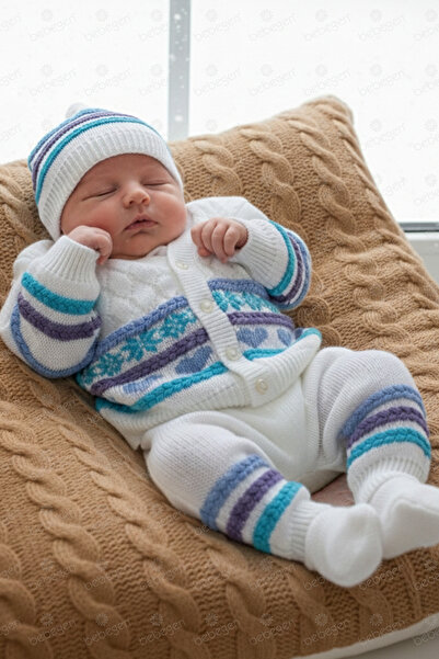 bebegen طقم تريكو للأولاد مكون من 4 قطع