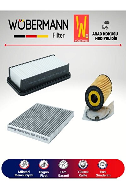 Wöbermann Hyundai Accent Era 1.5 Crdı Filtre Bakım Seti 2006-2012 3lü Karbonlu