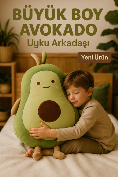 HUA AVOKADO jUMBO PELUŞ OYUNCAK - OYUN VE UYKU ARKADAŞI