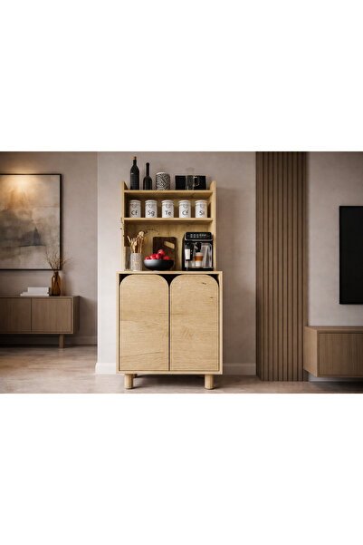 VM VERTEX MOBİLYA Parma 2 Kapaklı Mutfak Dolap, Kahve Köşesi, Çok Amaçlı Dola...