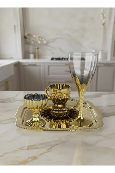 rova tr Arya Series 1 Coffee Cup + 1 Luxury Coffee Cup + 1 Multi-Purpose Turk...