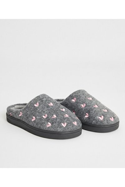 Chirpy Kadın Kalp Desenli Ev İçi Ayakkabı - Herz