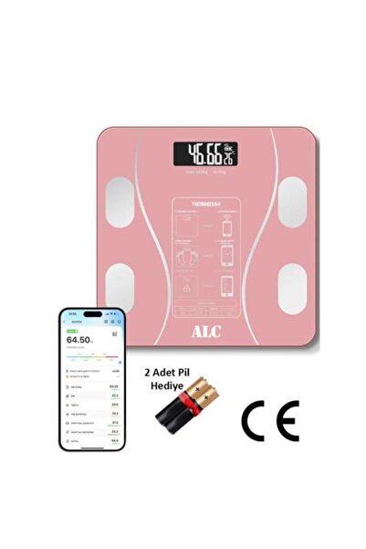 ALC Smart Body Scale Akıllı Banyo Baskülü Yağ Su Kas Vücut Kitle Endeksi Dijital Tartı