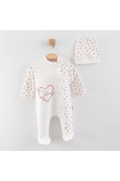 hobbe baby 2-Piece Jumpsuit Set 3 - 6 Months Printed Jumpsuit with Booties an...