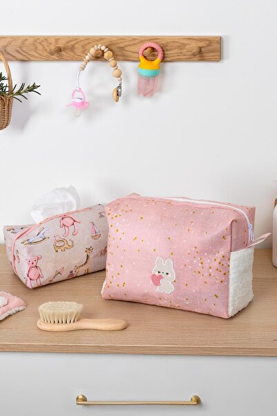 ALAS منظم حقيبة مكون من قطعتين للأطفال باللون الوردي