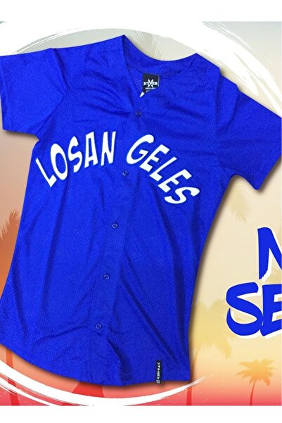 HyperX Dar Kalıp Los Angeles Fileli Baseball Gömlek HYP377MV