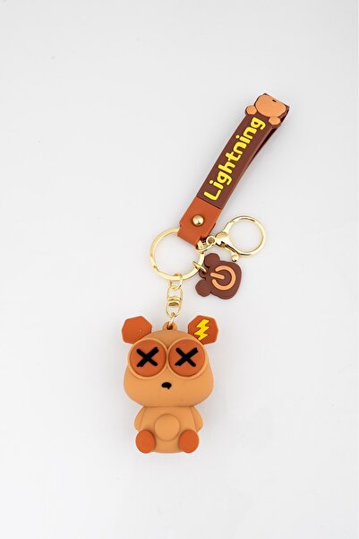 Super Rare سلسلة مفاتيح ذات عيون لامعة على شكل دمية دب - FT2513BJ