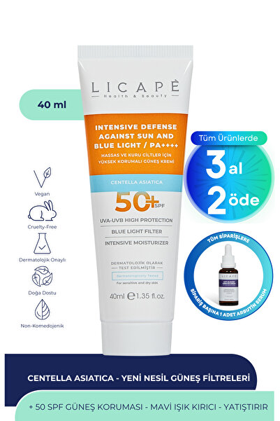Licape Hassas Ve Kuru Ciltler İçin Yüksek Korumalı 50 Faktör Güneş Kremi 40ml