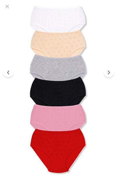 Roft & Pink Women's 5-Piece Colorful Heart Bikini 100% Cotton Panties