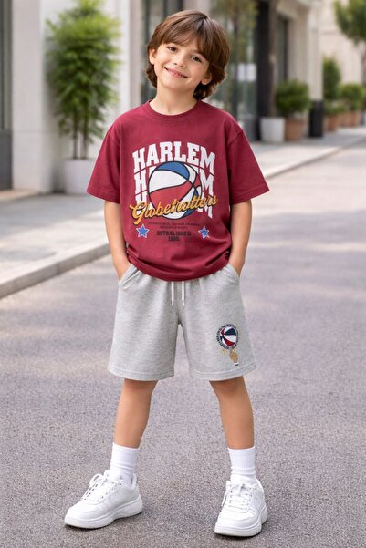 PaytoKids طقم مزدوج لكرة السلة للأولاد من La'ciel Paris مع شورت صيفي مزخرف