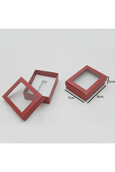 Generic 12 قطعة من علب تولات عطر بنافذة شفافة اللون أحمر