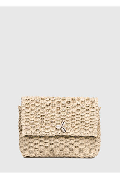 OGGO Hasır Örgü Saplı Çapraz Çanta