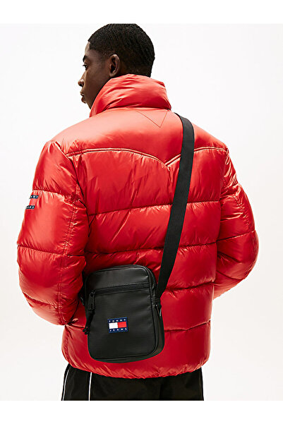 Tommy Hilfiger Erkek Marka Logolu Günlük Kullanıma Uygun Siyah Omuz Çantası A...