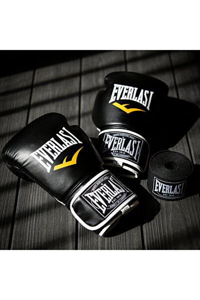 EGG زوج من قفازات الملاكمة الاحترافية كاملة الأصابع باللون الأسود 550 جرامًا