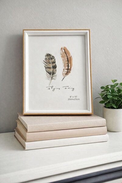 janset home shop Fotoğraf Çerçevesi Ahşap 1 adet Cam Çerçeve 20*25 cm