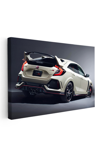 Tablofest Yatay Kanvas Tablo Honda Civic Type R Sportif Arka Tasarım Honda Ta...