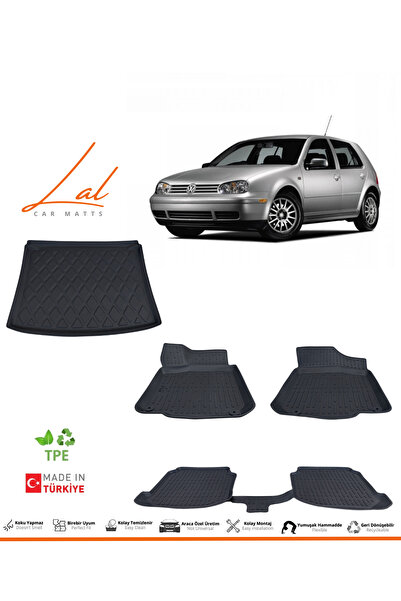 Lal Volkswagen Golf 4 3D Havuzlu Paspas Bagaj Havuzu Seti (1998-2004 Uyumlu)