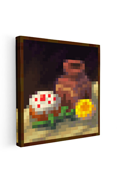 Tablofest Kare Kanvas Tablo Baroque Piksel Minecraft Tablosu Ev Ofis Salon Du...