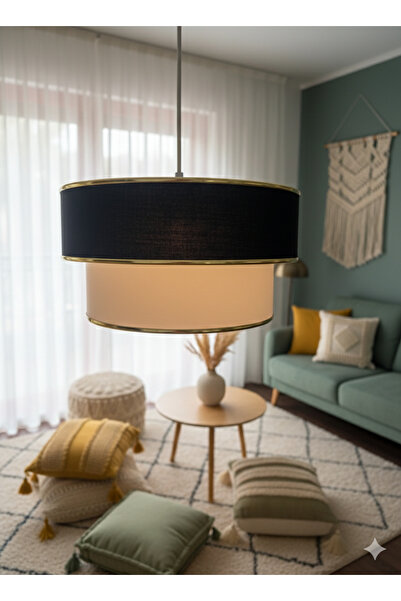 Emg DesiGn Kumaş Başlık 2 Katlı Pasta Avize Yatak Odası Çocuk Odası