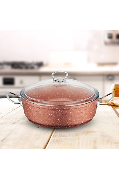 Güral Porselen GÜRAL ÇELİK Ametis 30 Cm Granit Tencere - Tiramisu