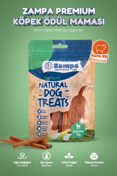 Zampa Köpek Ödül Maması, Kuzu Etli Dilimler - 75g