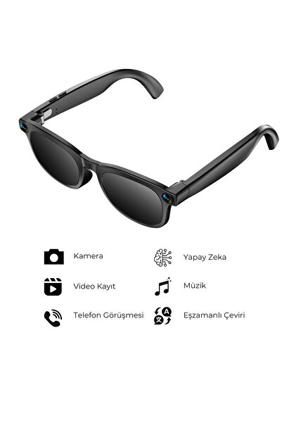 DVYEN G2 Pro Akıllı Yapay Zeka (AI) Güneş Gözlüğü – Kamera Bluetooth Hafıza M...