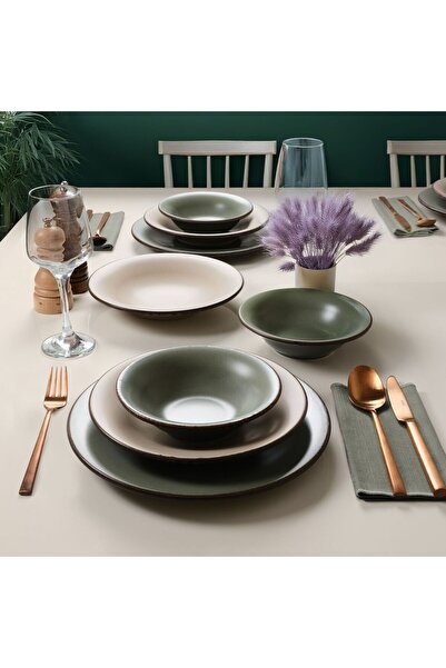 Güral Porselen GÜRAL PORSELEN Paris 12 Parça 4 Kişilik Mat Yemek Takımı